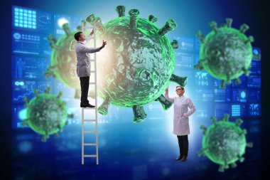 Tedavi arayan doktorla Coronavirus konsepti
