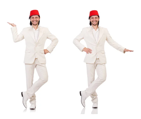 Man in traditional turkish hat and dress — Stock Photo, Image