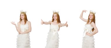 Taçlı kadın beyaz tenli