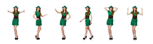 Femme en saint patrick concept — Photo