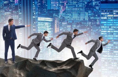 İş adamı iş hayatında kötü kararlar veriyor.