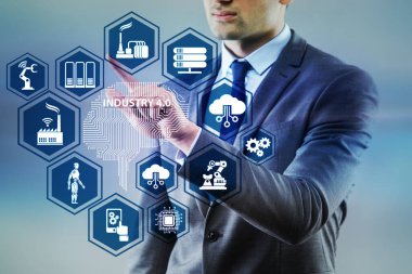 Modern endüstri 4.0 teknik otomasyon kavramı