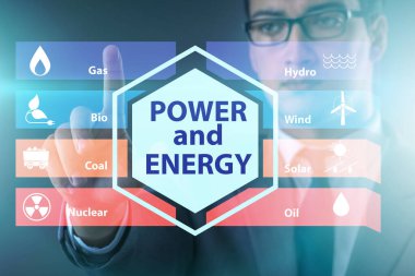 İş adamıyla enerji karışımı kavramı