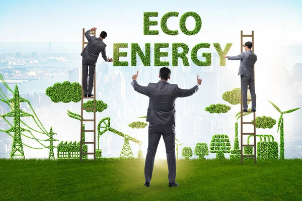 Groen en ecologisch concept met zakenman — Stockfoto