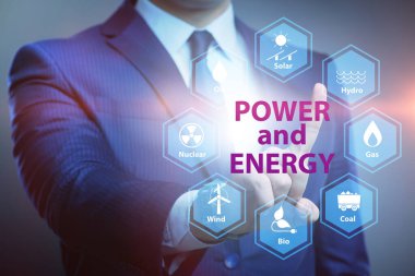 İş adamıyla enerji karışımı kavramı