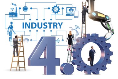 Modern endüstri 4.0 teknik otomasyon kavramı