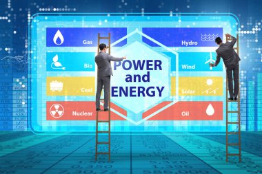 İş adamıyla enerji karışımı kavramı