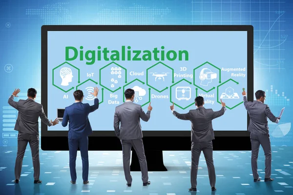 Conceito de tecnologia de transformação e digitalização digital — Fotografia de Stock