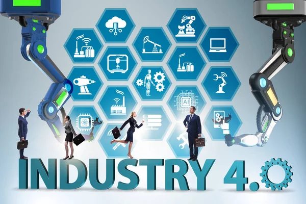 Modern industry 4.0 technical automation concept — 스톡 사진