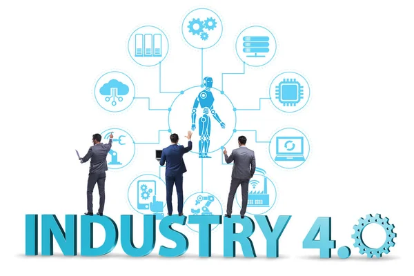 Industria moderna 4.0 concepto de automatización técnica — Foto de Stock