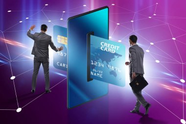 Para transferi konsepti işadamı