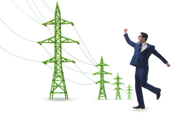 Businessman in green energy concept — Stock Photo, Image