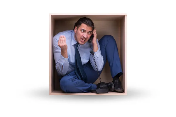 Employee working in tight space — Stock Photo, Image