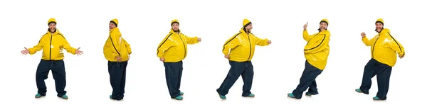 Hombre con sobrepeso aislado en el blanco —  Fotos de Stock