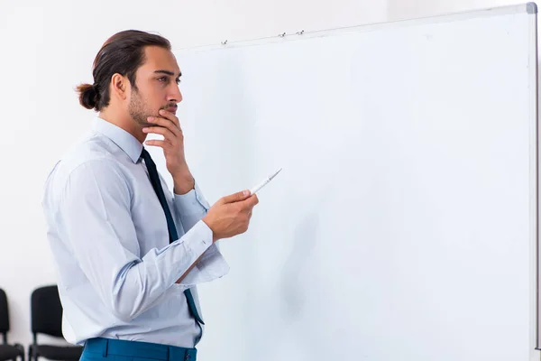 Young male employee in business presentation concept — Stock Photo, Image