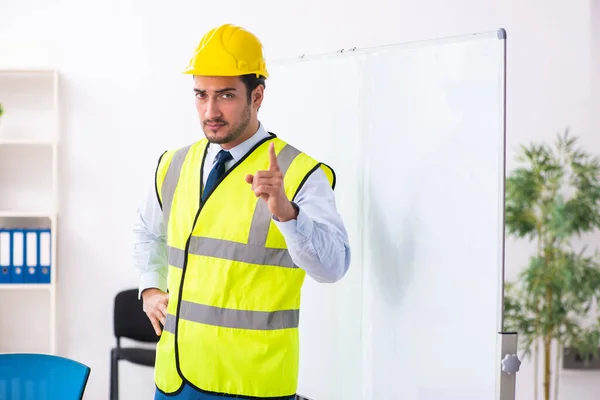 Young male architect in presentation concept — Stock Photo, Image