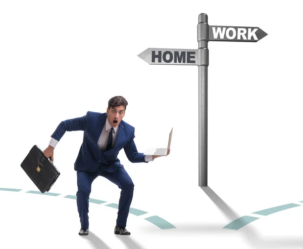 Bedrijfsleven of evenwicht tussen werk en gezin — Stockfoto
