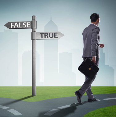 Zor seçim kavramında iş adamı