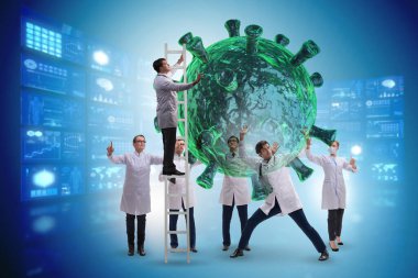 Tedavi arayan doktorla Coronavirus konsepti