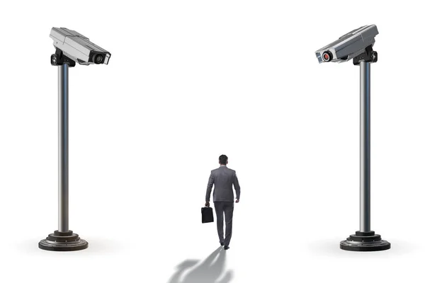 Cameras wathing man in spying concept — Stock Photo, Image