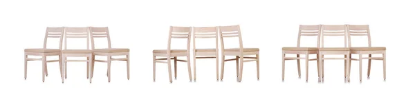 Row of chairs isolated on the white — Stock Photo, Image