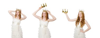 Taçlı kadın beyaz tenli