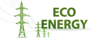 Yeşil Enerji Konsepti - 3D görüntüleme