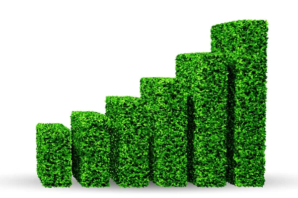녹색 생태학적 성장 개념 - 3d 렌더링 — 스톡 사진