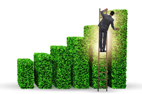 Businessman in green ecology growth concept — Stock Photo, Image