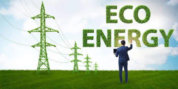 Zakenman in groene energie concept — Stockfoto