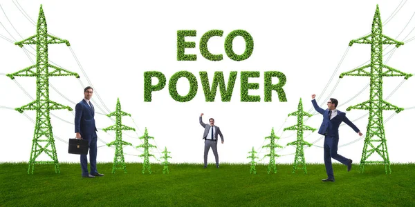 Empresario en concepto de energía verde —  Fotos de Stock