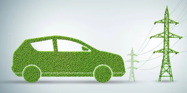 Grünes Energiekonzept - 3D-Rendering — Stockfoto