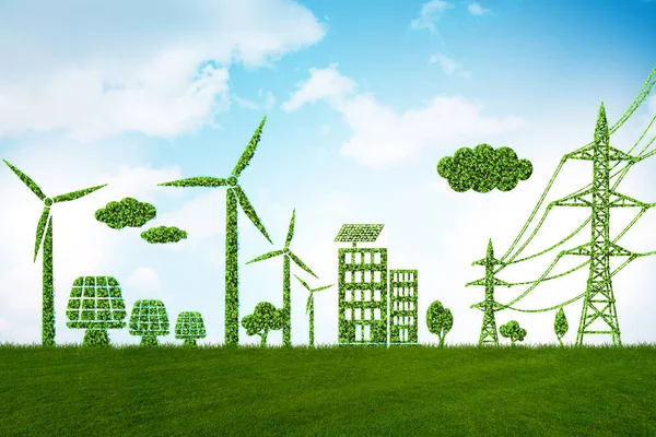 Green energy concept - 3d rendering — Stock Photo, Image