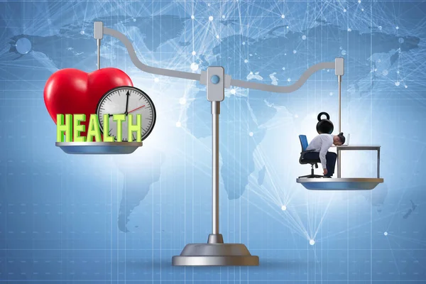 Concept of balance between work and health — Stock Photo, Image