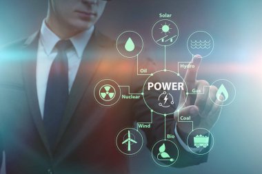 İş adamıyla enerji karışımı kavramı