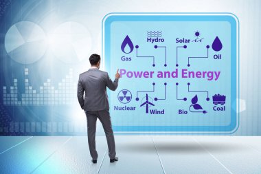 İş adamıyla enerji karışımı kavramı