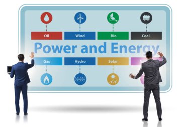 İş adamıyla enerji karışımı kavramı