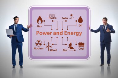 İş adamıyla enerji karışımı kavramı