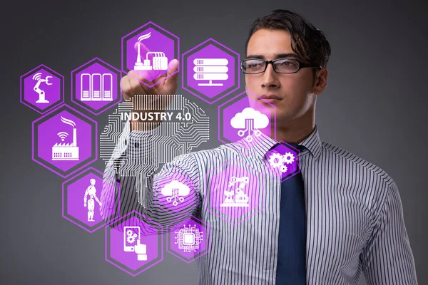 Industria moderna 4.0 concepto de automatización técnica — Foto de Stock