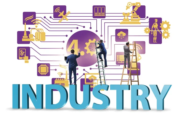 Modernes Konzept der technischen Automatisierung Industrie 4.0 — Stockfoto