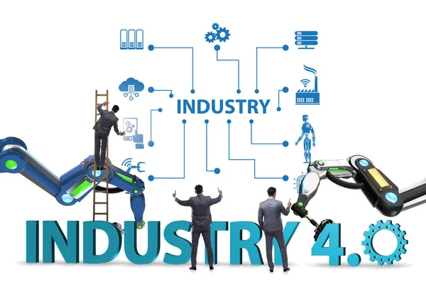 Industria moderna 4.0 concetto di automazione tecnica — Foto Stock