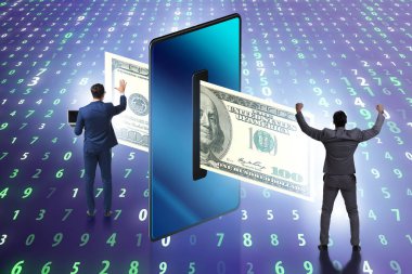 Para transferi konsepti işadamı