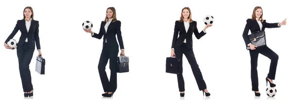 Beyaz topu ile Businesslady — Stok fotoğraf