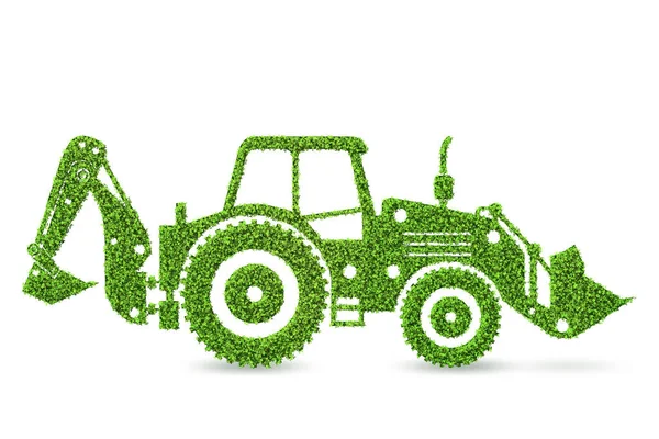 Umweltfreundliches grünes Fahrzeugkonzept - 3D-Rendering — Stockfoto