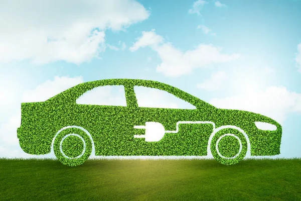 绿色环保车辆概念 - 3D 渲染 — 图库照片