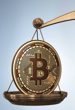 Bitcoin ve diğer para birimleriyle ölçeklendirmeler - 3d oluşturma
