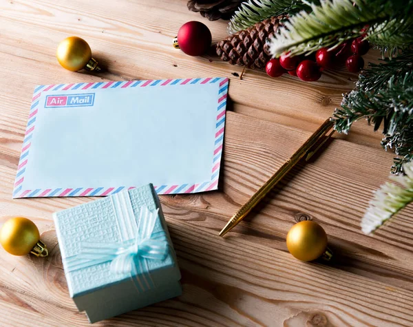 Blank message paper in christmas festive concept — Stock Photo, Image