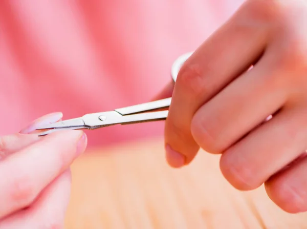 Produtos de beleza nail care tools pedicure closeup — Fotografia de Stock