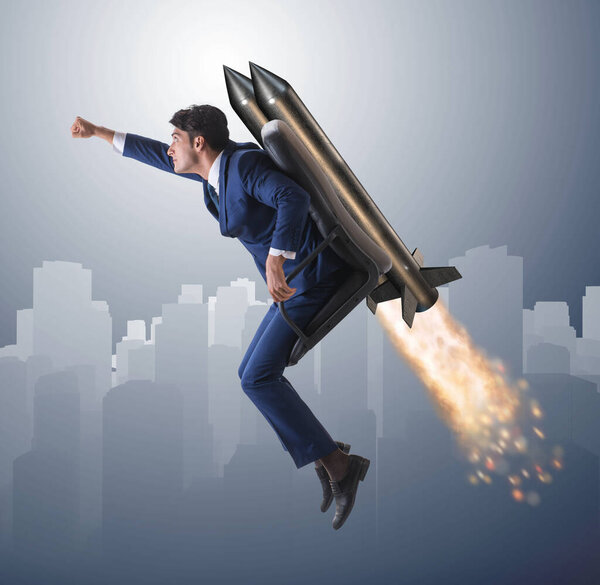 Бизнесмен в концепции карьерного роста