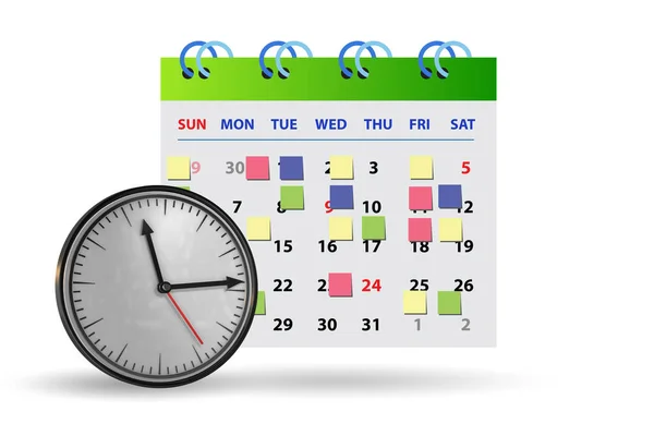 Concetto di calendario a fini di pianificazione - rendering 3d — Foto Stock